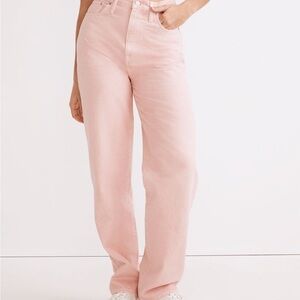 Madewell Pink Baggy Straight Jeans - Size 28
